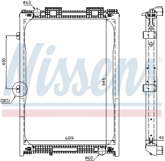 Радиатор системы охлаждения NISSENS 62870A