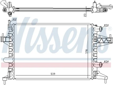 Радіатор охолодження OPEL CORSA C (00-) (вир-во Nissens) NISSENS 63007