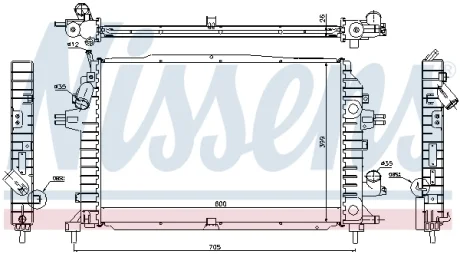 Радіатор охолоджування NISSENS 630705