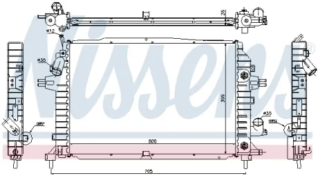 Радіатор охолоджування NISSENS 63115A