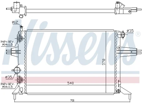 Радиатор охлаждения NISSENS 632481