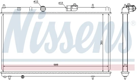 Радиатор охлаждения NISSENS 636013