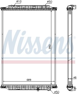 Радиатор системы охлаждения, RVI KERAX; PREMIUM NISSENS 637850