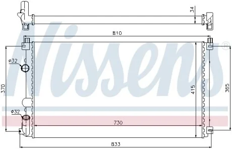 Радиатор охлаждения NISSENS 63819
