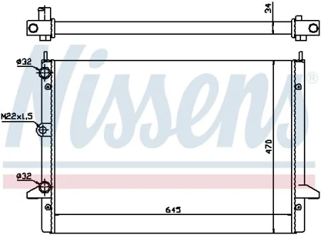 Радіатор охолоджування NISSENS 63992