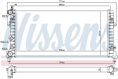Радиатор системы охлаждения NISSENS 640012