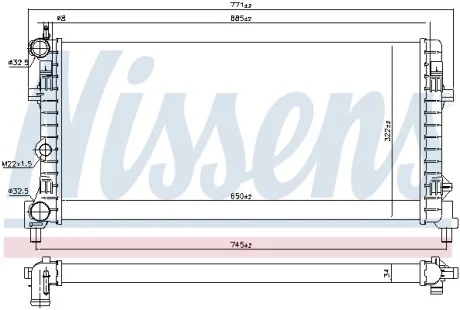Радіатор охолодження NISSENS 640012