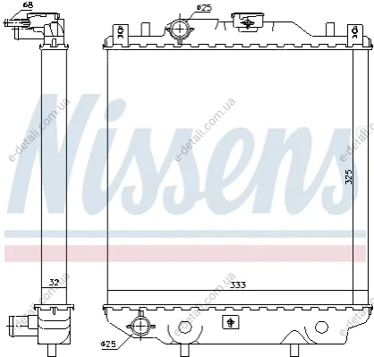 Радіатор охолоджування NISSENS 64174A (фото 1)