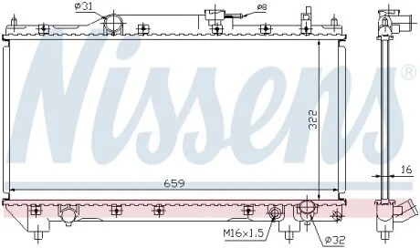 Радіатор охолодження NISSENS 64783A
