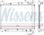 TOYOTA Радіатор сист. охолодження Yaris 1.3/1.5 99- NISSENS 64798 (фото 5)