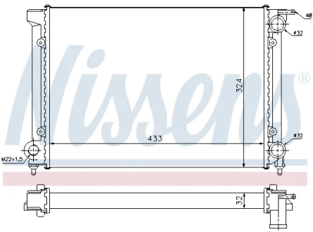 Радиатор системы охлаждения NISSENS 651811