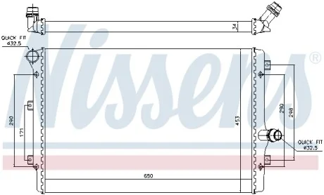 Радиатор системы охлаждения NISSENS 65281A