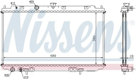 Радіатор охолоджування NISSENS 67348A