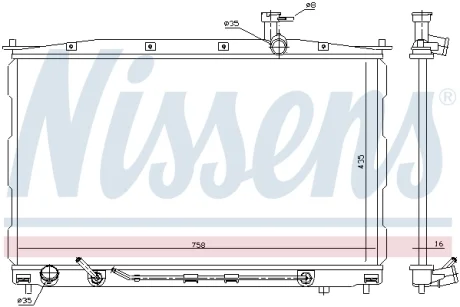 Радиатор системы охлаждения NISSENS 67505