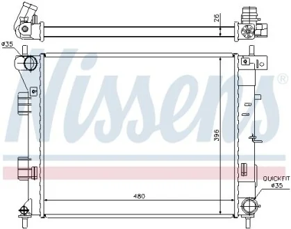 Радіатор охолоджування NISSENS 67607