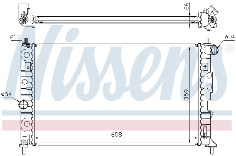 Радіатор NISSENS 68002A