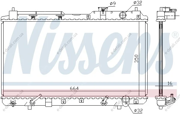 Радиатор NISSENS 681021 (фото 1)