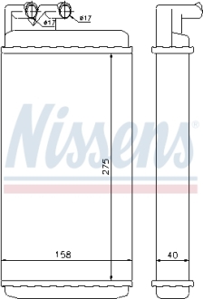 Радіатор пічки AUDI 100/ A6 (вир-во) NISSENS 70220 (фото 1)