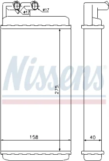 Радіатор пічки AUDI 100/ A6 (вир-во Nissens) NISSENS 70220
