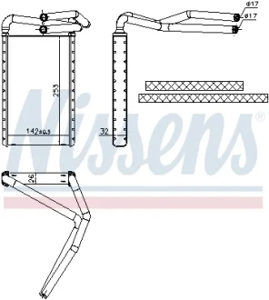 Радиатор обогревателя KIA SORENTO I (BL) (02-) 3.3 i V6 24V (выр-во Nissens) NISSENS 707177