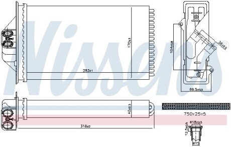 Радиатор печки NISSENS 707293