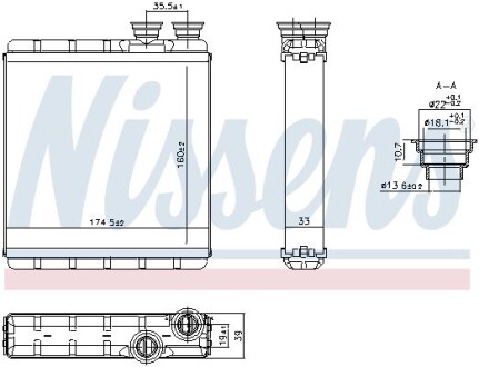 Радіатор пічки NISSENS 707302