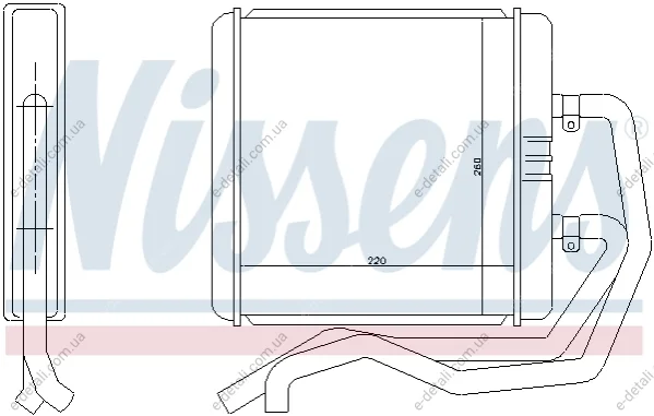 Радиатор печки IVECO DAILY (99-) (выр-во Nissens) NISSENS 71811 (фото 1)