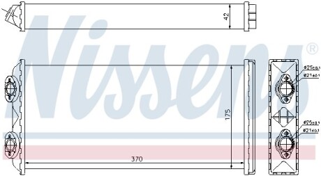 Радиатор печки MAN F 2000 (94-) 6 CYLINDER|MAN F 2000 (94-) V-10 NISSENS 71925