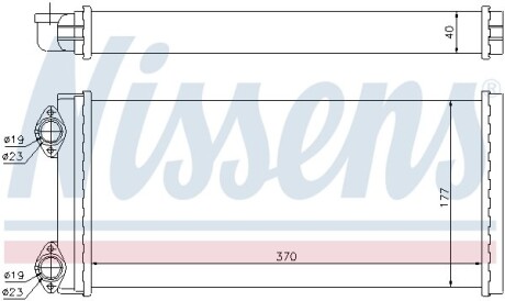 Радиатор печки MAN L 2000 (93-) | MAN M 2000 (95-) NISSENS 71928