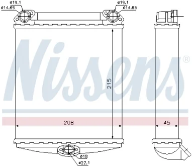 Радіатор опалювача салону NISSENS 72001