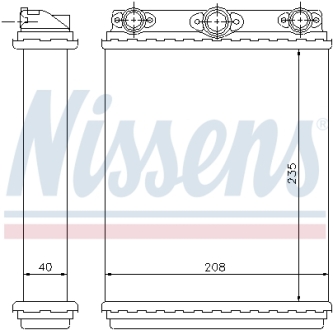 Радіатор обігрівача MERCEDES E-CLASS W 124 (вир-во) NISSENS 72016