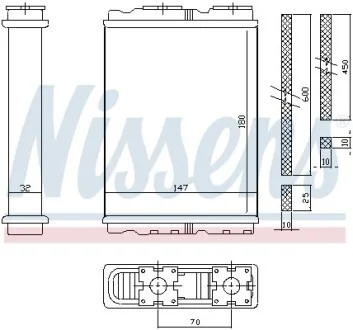 Радиатор печки NISSENS 72050