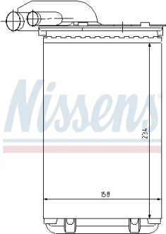 Радіатор пічки RENAULT CLIO I (90-)/ MEGANE I (95-) (вир-во Nissens) NISSENS 73252