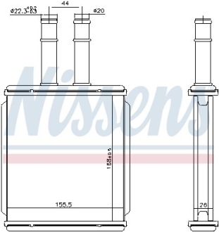 Радіатор пічки NISSENS 73999