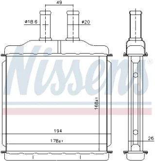 Обогреватель NISSENS 76509