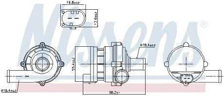 Насос системи охолодження додатковий NISSENS 832169