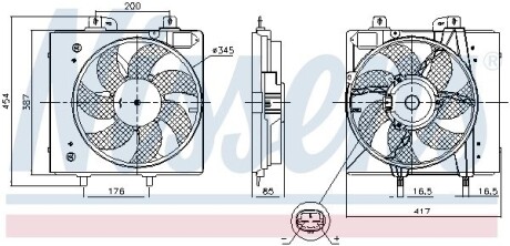 Вентилятор системы охлаждения NISSENS 850087