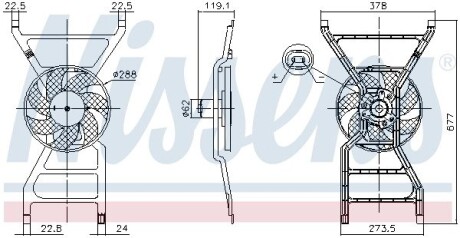 Вентилятор радіатора NISSENS 850089