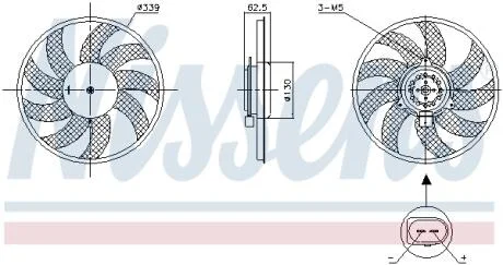 Вентилятор радіатора NISSENS 850105