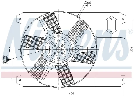Вентилятор радіатора NISSENS 85020