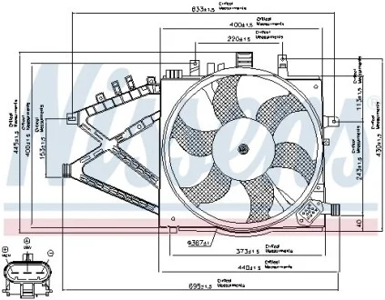 Вентилятор радиатора NISSENS 85190