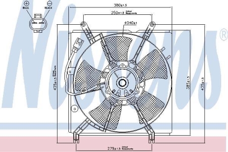 Вентилятор радиатора NISSENS 85241