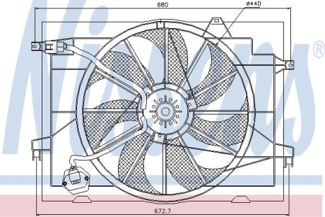 Вентилятор радиатора NISSENS 85366 (фото 1)
