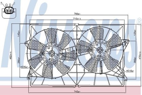 Вентилятор радіатора NISSENS 85393