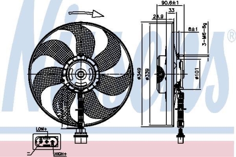 Вентилятор охлаждения двигателя NISSENS 85544 (фото 1)