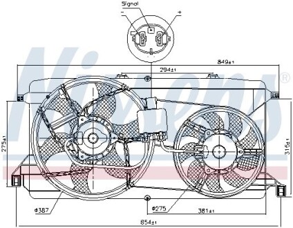 FORD Вентилятор радіатора TRANSIT TOURNEO 06-, TRANSIT 06- NISSENS 85826