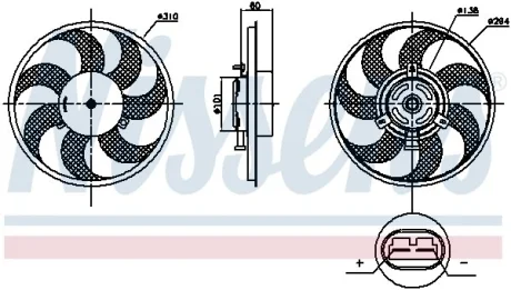 Вентилятор радіатора NISSENS 85879