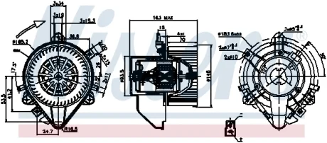 Вентилятор салона NISSENS 87131