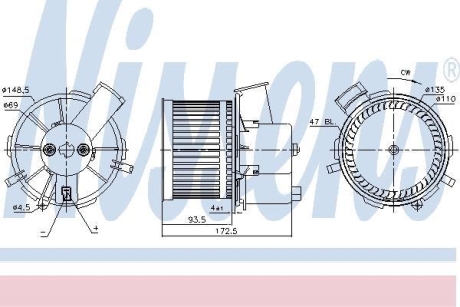 Вентилятор кабины кондиц. NISSENS 87405 (фото 1)