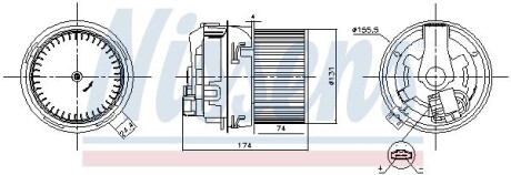 Вентилятор салону NISSENS 87593